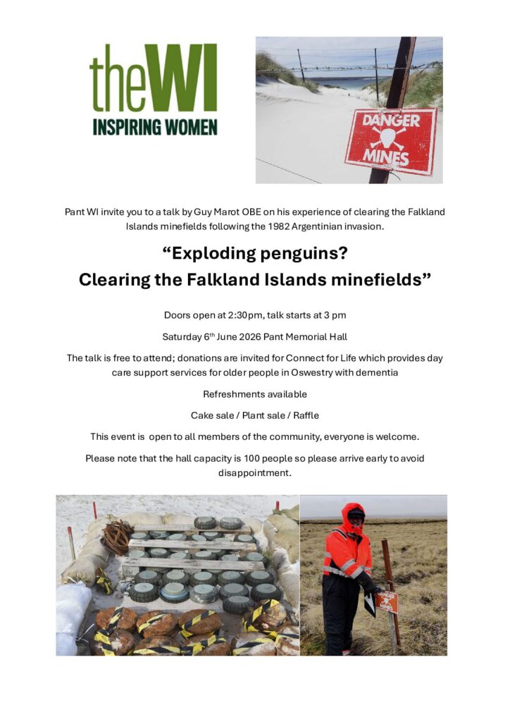 Talk presented by Pant WI – \'Exploding Penguins? Clearing the Falkland Islands minefields\'